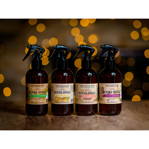 MION Artisan Soap Co. Room Spray  | For Any Room, Bathroom, Closet, Car Black Rose Blossom,Citrus Blossom,Lavender & Rosemary,Eucalyptus & Peppermint,Fir Needle & Rosemary,Cinnamon & Orange,Orange & Patchouli