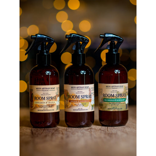 MION Artisan Soap Co. Room Spray  | For Any Room, Bathroom, Closet, Car Dark Slate Gray Rose Blossom,Citrus Blossom,Lavender & Rosemary,Eucalyptus & Peppermint,Fir Needle & Rosemary,Cinnamon & Orange,Orange & Patchouli