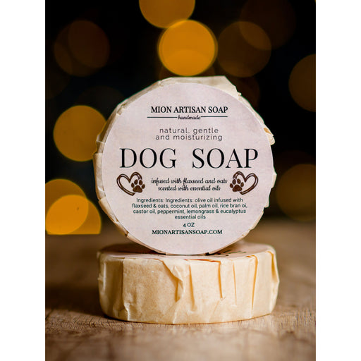 MION Artisan Soap Co. Dog Soap | Infused With Flaxseeds and Oats Black