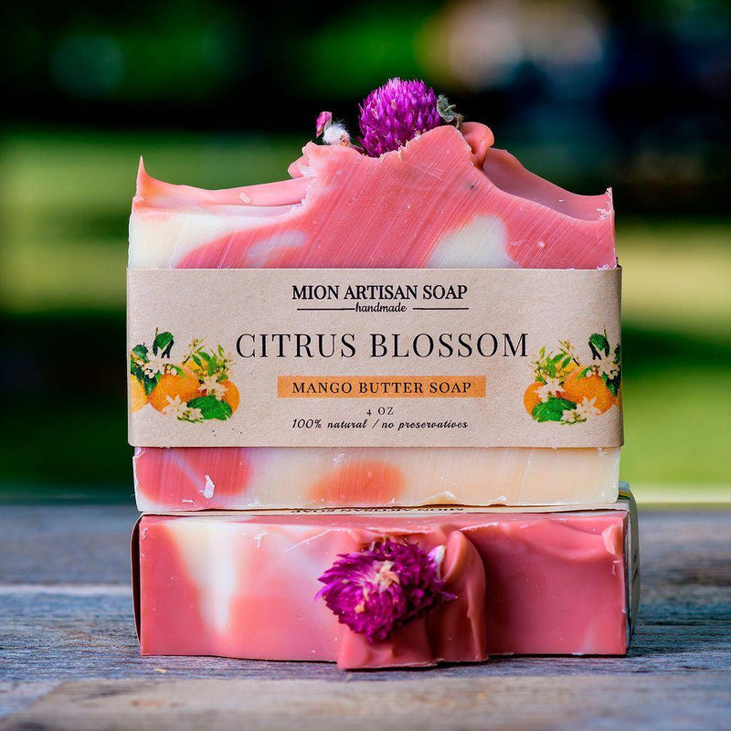 MION Artisan Soap Co. Citrus Blossom | Mango Butter Soap Rosy Brown
