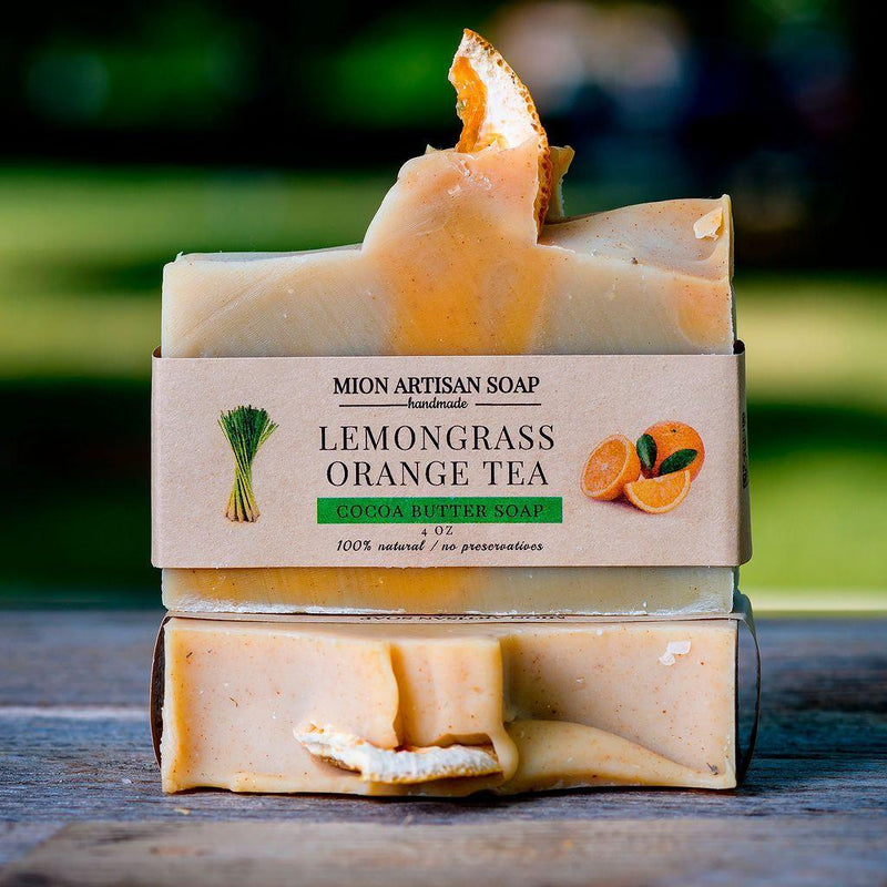 MION Artisan Soap Co. Lemongrass & Orange Tea | Cocoa Butter Soap Tan