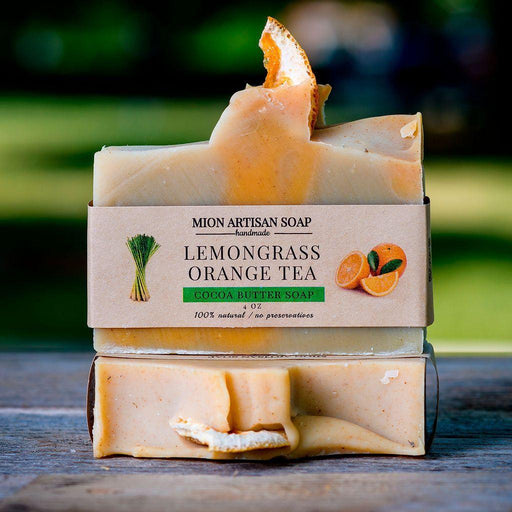 MION Artisan Soap Co. Lemongrass & Orange Tea | Cocoa Butter Soap Tan