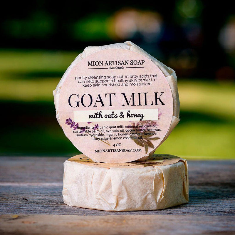 MION Artisan Soap Co. Goat Milk Soap | Made With Honey and Oat Flour Black