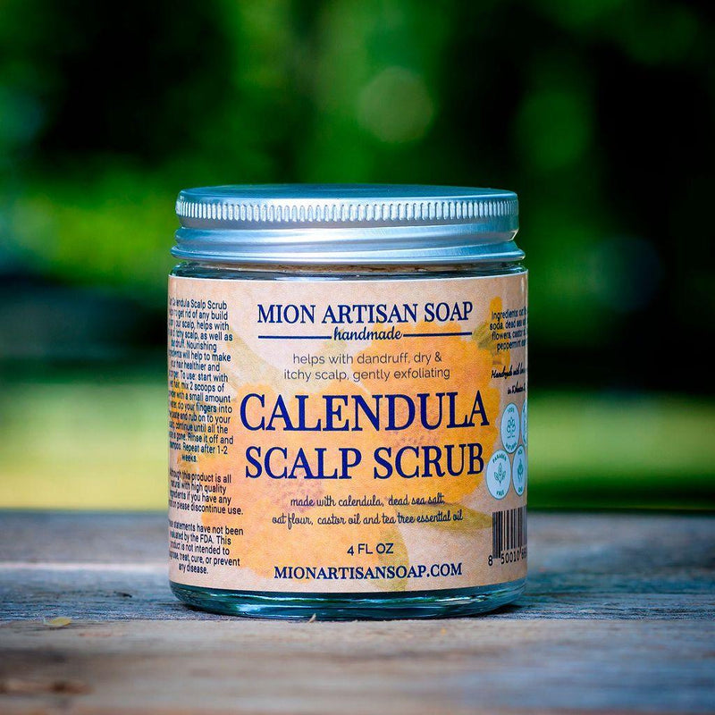 MION Artisan Soap Co. Calendula Scalp Scrub | Revitalizing & Nourishing Tan