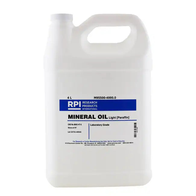 RPI RPI Light Mineral Oil, NF Grade, 4000 mL (4 L) Science & Laboratory Light Gray