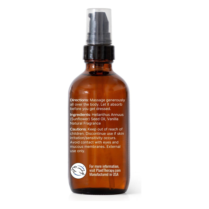 Plant Therapy Vanilla Body Oil Body Care Saddle Brown 4 oz
