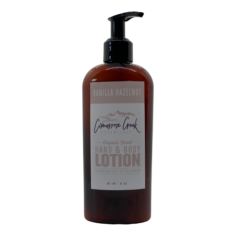 Cimarron Creek Essentials Vanilla Hazelnut Hand & Body Lotion Lotion & Moisturizer Dim Gray 8oz - Plastic Bottle