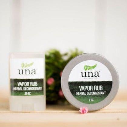 Una Biologicals® Vapor Rub | Organic Wonder Salve | Una Biologicals Salve Light Gray Travel Size - 0.5oz Stick