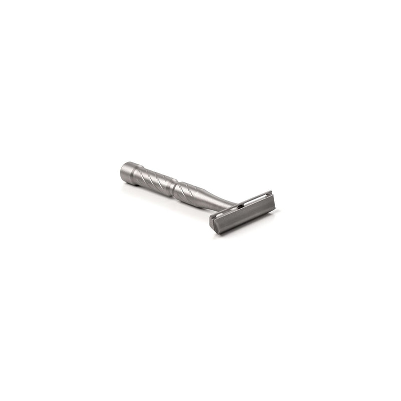 Blackland Razors Vector Titanium Razor Slate Gray Satin / Safety Bar,Satin / Open Comb,Satin / Lite SB,Polished / Safety Bar,Polished / Open Comb,Polished / Lite SB