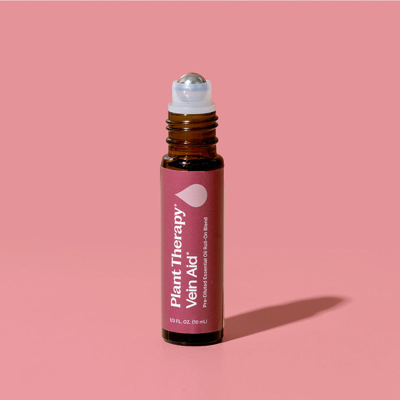 Plant Therapy Vein Aid Essential Oil Blend Pre-Diluted Roll-On Essential Oil Dark Salmon 10 mL