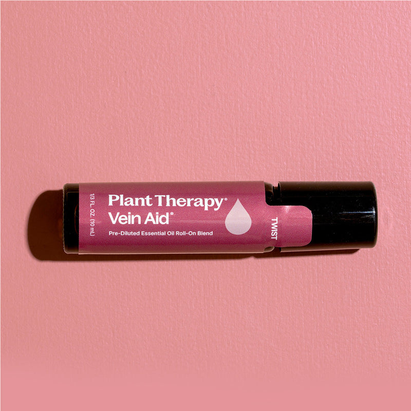 Plant Therapy Vein Aid Essential Oil Blend Pre-Diluted Roll-On Essential Oil Dark Salmon 10 mL