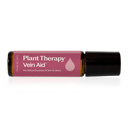 Plant Therapy Vein Aid Essential Oil Blend Pre-Diluted Roll-On Essential Oil Black 10 mL