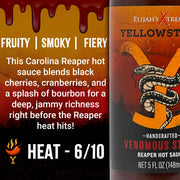 Elijah's Xtreme Yellowstone Hot Sauce Variety Pack 4 Bottles Hot Sauce Black Yellowstone 4 Pack