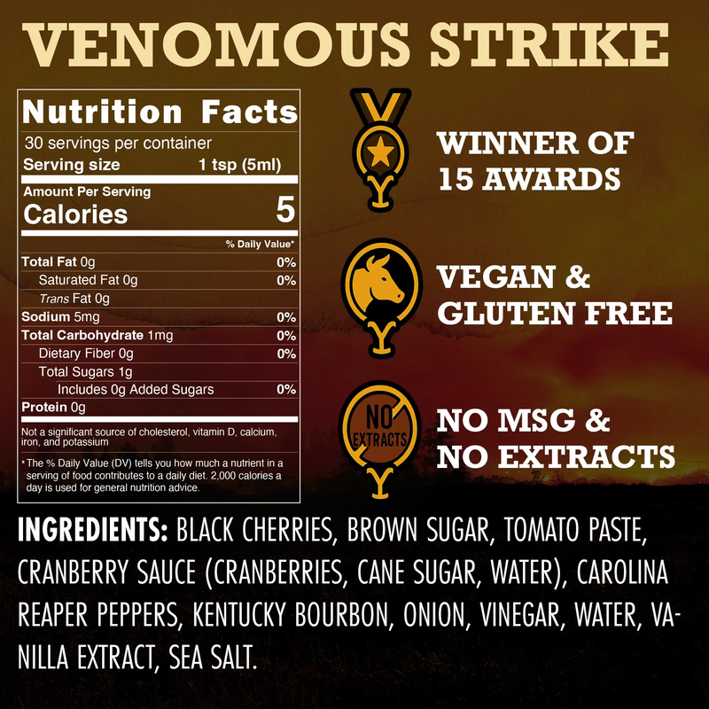 Elijah's Xtreme Venomous Strike (Reaper Hot Sauce) Hot Sauce Black