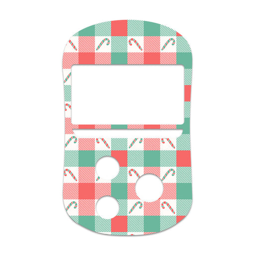 Peelz Peppermint Plaid OneTouch Verio Flex Glucometer Sticker - Pump Peelz Peelz/Stickers White Smoke