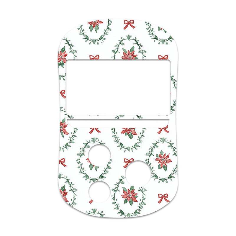 Peelz Poinsettia Parade OneTouch Verio Flex Glucometer Sticker - Pump Peelz Peelz/Stickers White Smoke