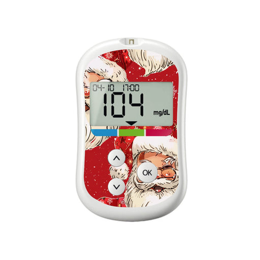 Peelz Jolly Old Saint Nick OneTouch Verio Flex Glucometer Sticker - Pump Peelz Peelz/Stickers White Smoke