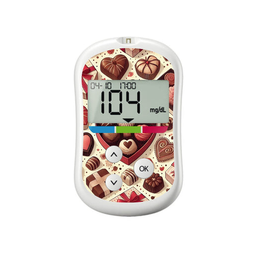 Peelz Chocolate Love for OneTouch Verio Flex Glucometer Peelz/Stickers White Smoke