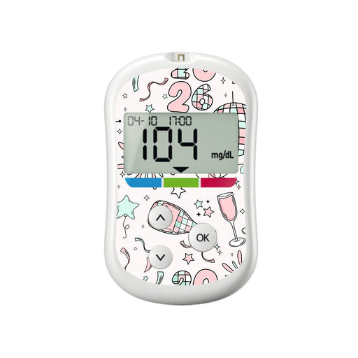 Peelz Cheers to '26 OneTouch Verio Flex Glucometer Sticker - Pump Peelz Peelz/Stickers White Smoke