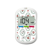 Peelz Poinsettia Parade OneTouch Verio Flex Glucometer Sticker - Pump Peelz Peelz/Stickers White Smoke