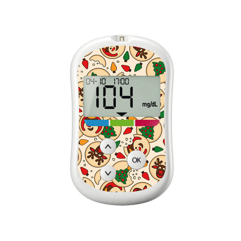 Peelz Santa's Cookies OneTouch Verio Flex Glucometer Sticker - Pump Peelz Peelz/Stickers White Smoke