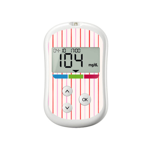 Peelz Peppermint Stripes OneTouch Verio Flex Glucometer Sticker - Pump Peelz Peelz/Stickers White Smoke