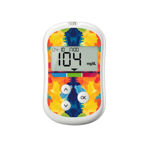 Peelz Bright Tie Dye OneTouch Verio Flex Glucometer Peelz/Stickers White Smoke