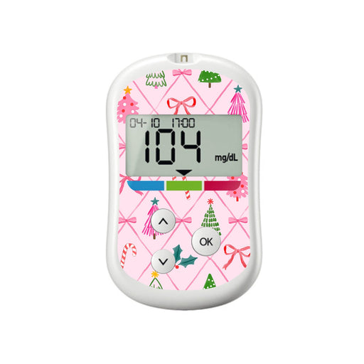 Peelz Coquette Christmas OneTouch Verio Flex Glucometer Sticker - Pump Peelz Peelz/Stickers White Smoke