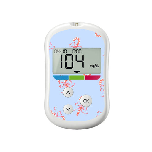 Peelz Candy Cane Lane OneTouch Verio Flex Glucometer Sticker - Pump Peelz Peelz/Stickers Powder Blue
