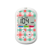 Peelz Peppermint Plaid OneTouch Verio Flex Glucometer Sticker - Pump Peelz Peelz/Stickers White Smoke