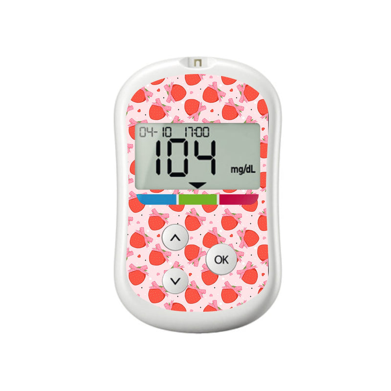 Peelz Strawberry Kisses OneTouch Verio Flex Glucometer Sticker - Pump Peelz Peelz/Stickers White Smoke
