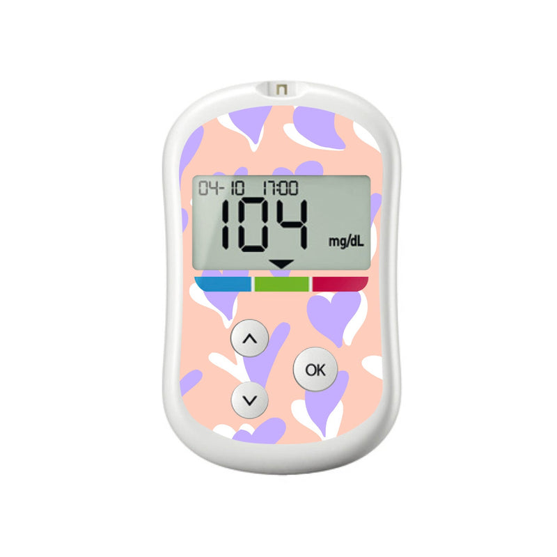 Peelz Lavender Love for OneTouch Verio Flex Glucometer Peelz/Stickers White Smoke