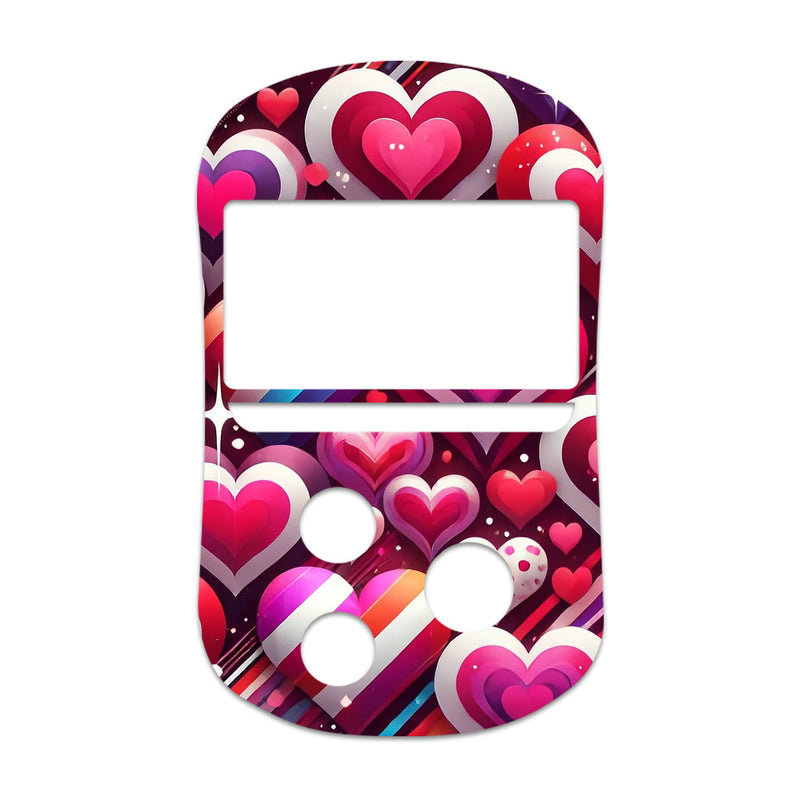 Peelz Sparkly Hearts for OneTouch Verio Flex Glucometer Peelz/Stickers White Smoke