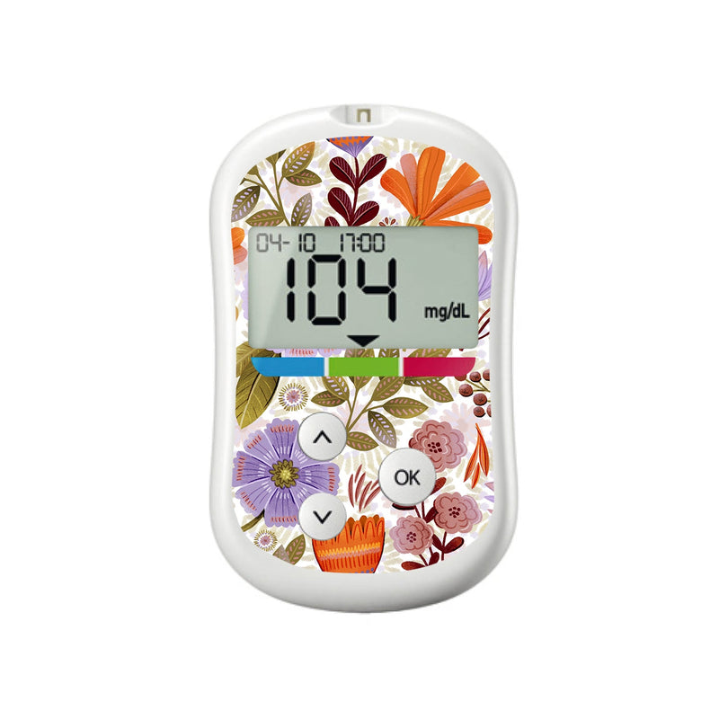 Peelz Autumn Meadow OneTouch Verio Flex Glucometer Sticker - Pump Peelz Peelz/Stickers White Smoke