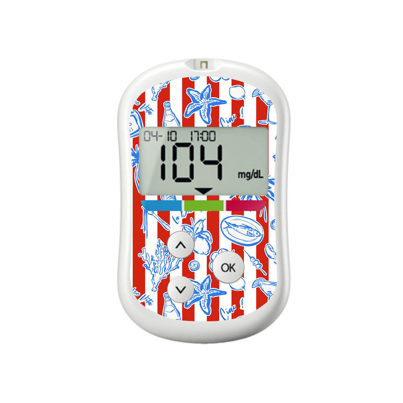 Peelz Spritz Parade OneTouch Verio Flex Glucometer Sticker - Pump Peelz Peelz/Stickers White Smoke