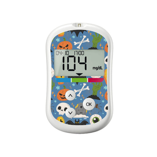 Peelz Spooky Night OneTouch Verio Flex Glucometer Sticker - Pump Peelz Peelz/Stickers White Smoke