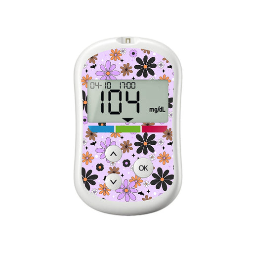 Peelz Batty Blooms OneTouch Verio Flex Glucometer Sticker - Pump Peelz Peelz/Stickers White Smoke