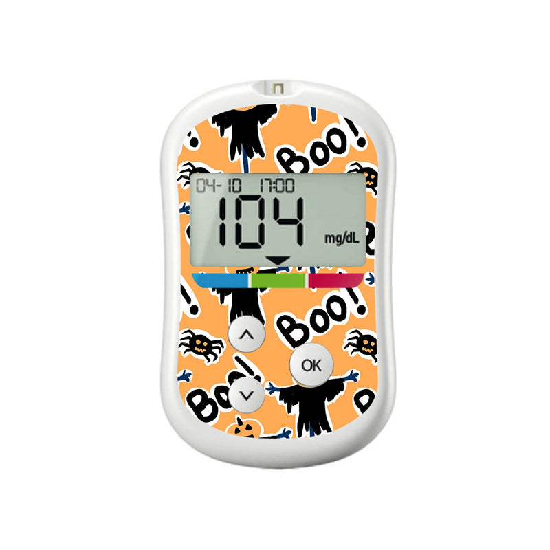 Peelz Pumpkin Boo OneTouch Verio Flex Glucometer Sticker - Pump Peelz Peelz/Stickers White Smoke