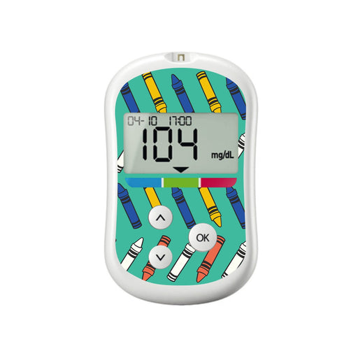 Peelz Crayon Pop OneTouch Verio Flex Glucometer Sticker - Pump Peelz Peelz/Stickers White Smoke