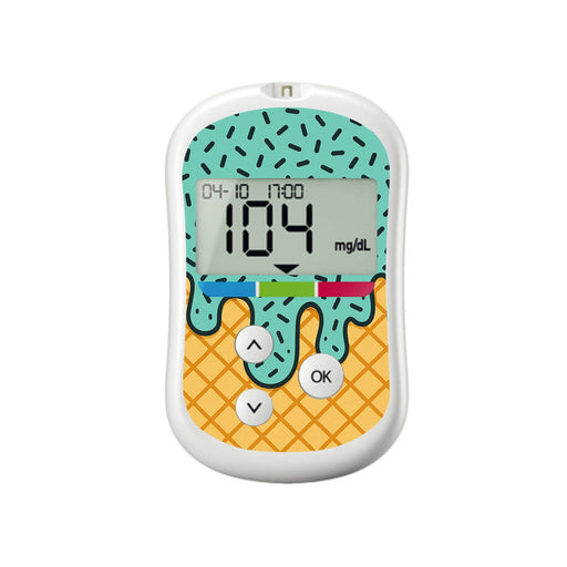 Peelz Ice Cream Social OneTouch Verio Flex Glucometer Sticker - Pump Peelz Peelz/Stickers White Smoke
