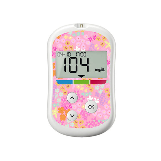 Peelz Pink Petals OneTouch Verio Flex Glucometer Sticker - Pump Peelz Peelz/Stickers White Smoke