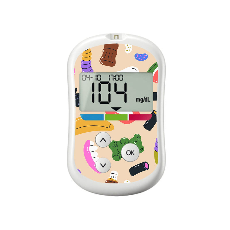 Peelz Candy Chaos OneTouch Verio Flex Glucometer Sticker - Pump Peelz Peelz/Stickers White Smoke