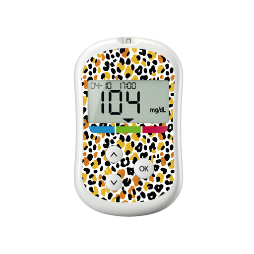 Peelz Golden Leopard OneTouch Verio Flex Glucometer Sticker - Pump Peelz Peelz/Stickers White Smoke