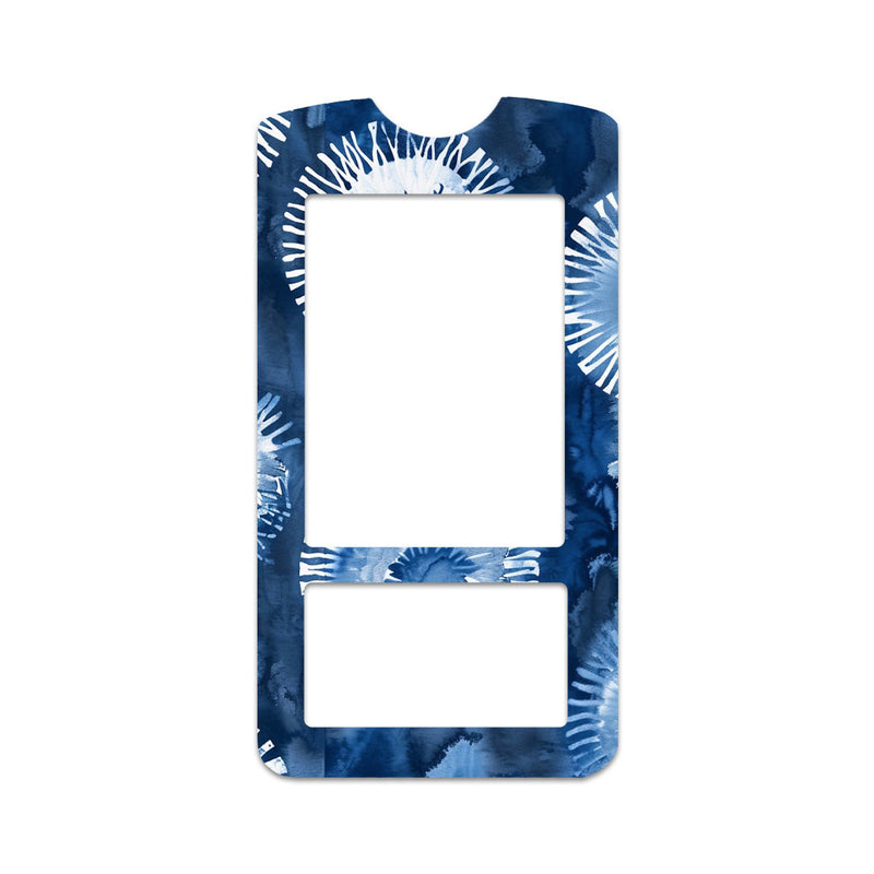 Peelz Monochrome Blue Tie Dye for OneTouch Verio IQ Glucometer Peelz/Stickers White Smoke