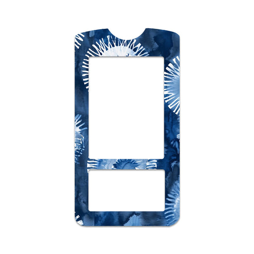 Peelz Monochrome Blue Tie Dye for OneTouch Verio IQ Glucometer Peelz/Stickers White Smoke