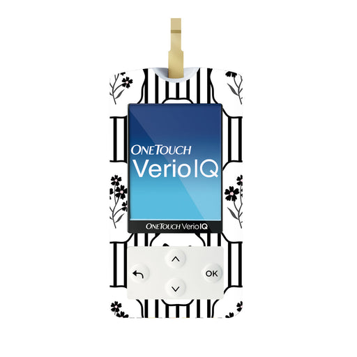 Peelz Midnight Cat OneTouch Verio IQ Glucometer Sticker - Pump Peelz Peelz/Stickers White Smoke