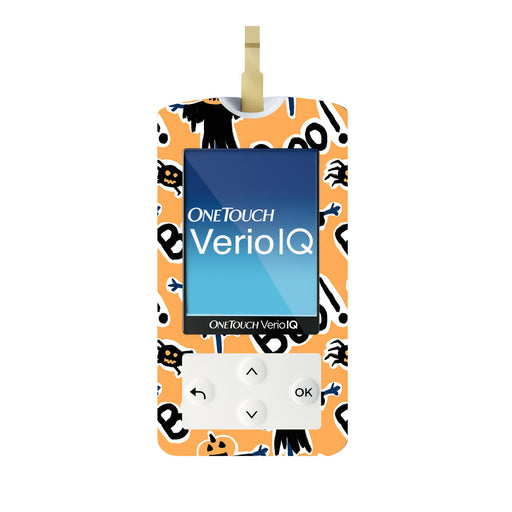 Peelz Pumpkin Boo OneTouch Verio IQ Glucometer Sticker - Pump Peelz Peelz/Stickers White Smoke