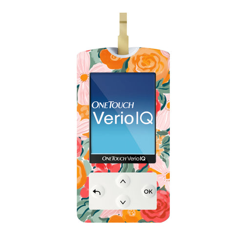 Peelz Blush Blossom for OneTouch Verio IQ Glucometer Peelz/Stickers White Smoke