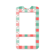Peelz Peppermint Plaid OneTouch Verio IQ Glucometer Sticker - Pump Peelz Peelz/Stickers White Smoke