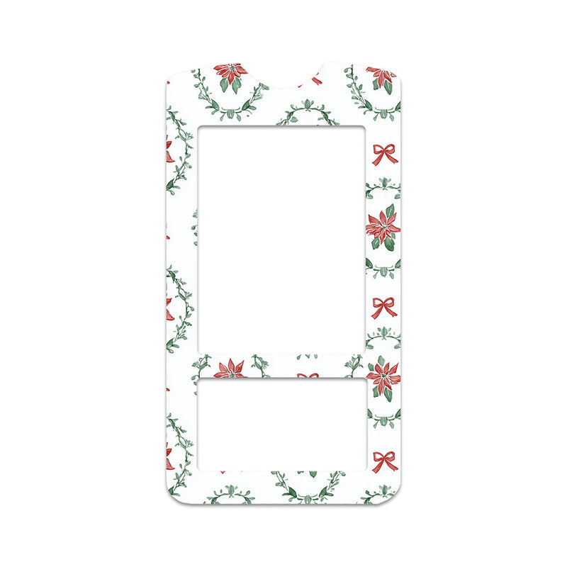 Peelz Poinsettia Parade OneTouch Verio IQ Glucometer Sticker - Pump Peelz Peelz/Stickers White Smoke